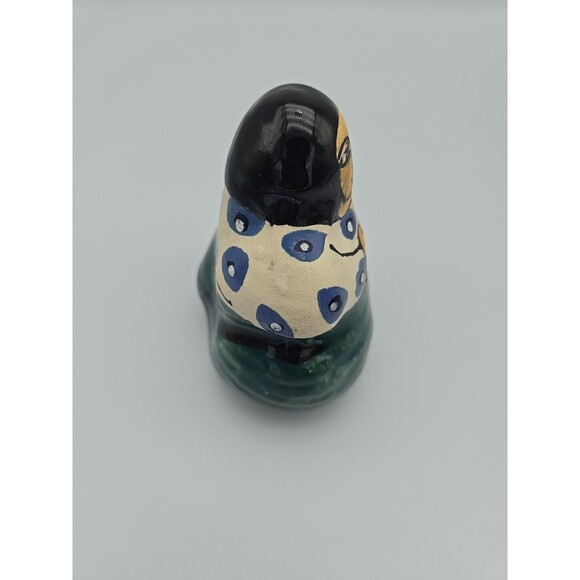 Latin American Folk Art Clay Pottery Woman Figurine Shaker Hand Painted - Picture 8 of 10